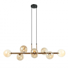 PENDENTE ABAPORU BRONZE E CHAMPAGNE (C)34CM (L)110CM (A)28CM 8XG9 200W - HL004G