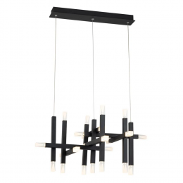 PENDENTE ARPOADOR PRETO E TRANSPARENTE (C)59.8CM (L)63.8CM (A)38.4CM 23X3W - BD002Q