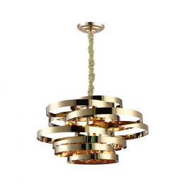 PENDENTE ATHENA DOURADO (D)80CM (A)40CM 5XE14 200W - AQ029
