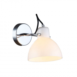 ARANDELA BAR CROMADO E BRANCO (C)14CM (L)22CM (A)17CM 1XG9 40W - OP058C