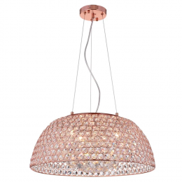 PENDENTE BELLS COBRE E TRANSP (D)50CM (A)19.5CM 6XG9 240W - PD009L