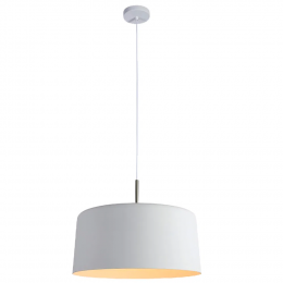 PENDENTE BOT BRANCO E NICKEL (D)50CM (A)38,5CM 1X40W E27