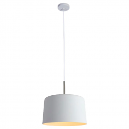 PENDENTE BOT BRANCO E NICKEL (D)35CM (A)35CM 1X40W E27