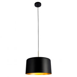 PENDENTE BOT PRETO E DOURADO (D)35CM (A)35CM 1X40W E27