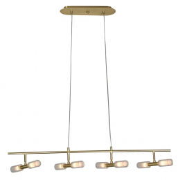 PENDENTE CAIENA DOURADO E BRANCO (C)28CM (L)95CM (A)12.5CM 8XG9 200W - HP004