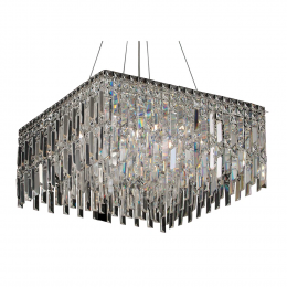 PENDENTE CHARM CROMADO E TRANSPARENTE (C)59CM (L)59CM (A)26CM 13XG9 520W - HU2157
