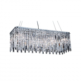 PENDENTE CHARM CROMADO E TRANSPARENTE (C)80CM (L)32CM (A)26CM 11XG9 440W - HU2161