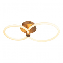 PLAFON CIRCOLO FRENCH GOLD E BRANCO (C)69CM (L)39CM (A)15CM 1X32,4W 3000K 1 - BB021