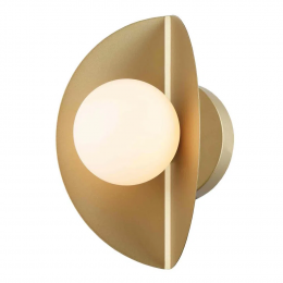 ARANDELA CACAU DOURADO E BRANCO (C)14CM (L)15CM (A)25CM 1XG9 25W - HL009
