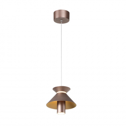 PENDENTE CORDEL DOURADO E BRANCO (D)15CM (A)13CM 5W + 2W 2700K 350LM - CD012
