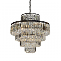 LUSTRE DIJON CROMADO E TRANSPARENTE (D)54CM (A)50CM 9XE14 360W - AQ009M