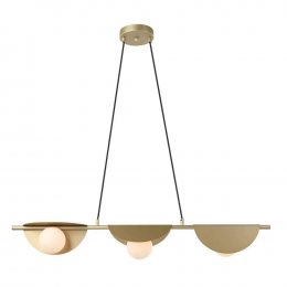 PENDENTE CACAU DOURADO E BRANCO (C)14CM (L)98.5CM (A)13CM 3XG9 75W - HL010