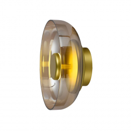 ARANDELA DISKO DOURADO E AMBAR (D)23CM (A)10CM 1X8W 3000K 400LM - FO016A