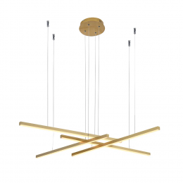 PENDENTE FATO DOURADO (C)120CM (L)120CM (A)4CM 4X15W 3000K 3210LM - GD008