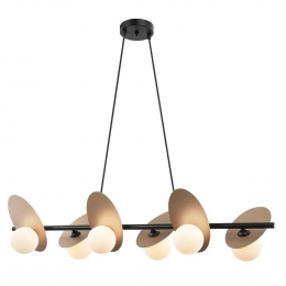 PENDENTE IBIRA NUDE E PRETO E BRANCO (C)22CM (L)100CM (A)31CM 6XG9 150W - HL011M