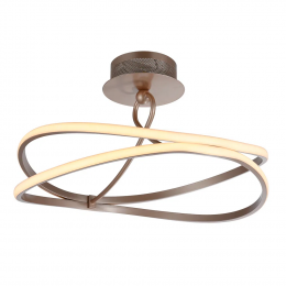 PLAFON DE SOBREPOR FITA DOURADO (D)46CM (A)28.5CM 1X36W 3000K 1800LM - BB019
