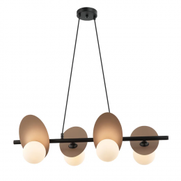 PENDENTE IBIRA NUDE E PRETO E BRANCO (C)22CM (L)68.5CM (A)31CM 4XG9 100W - HL011S