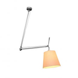 PENDENTE FUOCCO CROMADO E BRANCO (C)25CM (L)88CM (A)114CM 1XE27 40W - OP8617