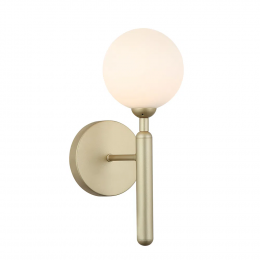ARANDELA ABAPORU DOURADO E BRANCO (C)16CM (L)12CM (A)32CM 1XG9 25W - HL014