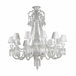 LUSTRE GALLERY CROMADO E TRANSPARENTE (D)85CM (A)96CM 8XE14 320W - BW1308C