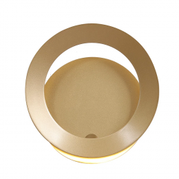 ARANDELA GINGA DOURADO E BRANCO (D)17CM (L)10.5CM (A)17CM 1X6W 3000K 300LM - BB025