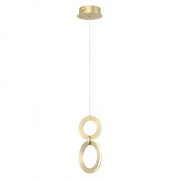 PENDENTE GINGA DOURADO E BRANCO (D)17CM (A)30CM 2X5W 3000K 420LM - BB023