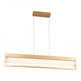 PENDENTE GLITTER DOURADO E TRANSPARENTE (C)76CM (L)6CM (A)13.5CM 1X20W 3000K 1000LM - HC009S
