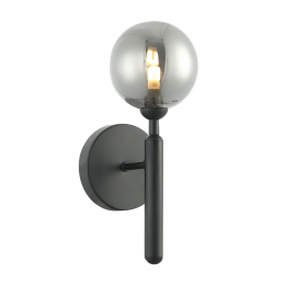 ARANDELA ABAPORU PRETO E FUME (C)16CM (L)12CM (A)32CM 1XG9 25W - HL014B