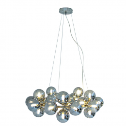 PENDENTE HALO NIQUELADO E CROMADO (D)69.5CM (A)24CM 25XG9 125W - PENDENTE HALO NIQUELADO E CROMADO (D)69.5CM (A)24CM 25XG9 125W