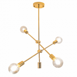 PENDENTE IPANEMA DOURADO (D)68CM (A)139CM 4XE27 160W - RM003G