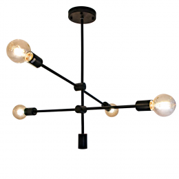 PENDENTE IPANEMA PRETO (D)68CM (A)139CM 4XE27 160W - RM003B