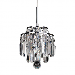 PENDENTE KRI CROMADO E TRANSPARENTE (D)18CM (A)21CM 1XG9 40W - HU2105