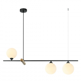 PENDENTE BAMBU PRETO E DOURADO (C)80CM (L)19CM (A)29CM 3XG9 75W - HL017SW