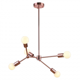 PENDENTE LEBLON PRETO (D)75CM (A)123CM 7XE27 280W - RM002B