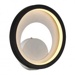 ARANDELA / PLAFON LOOP PRETO E BRANCO (D)22CM (L)5.2CM 1X10W 3000K 330LM - HM006WB