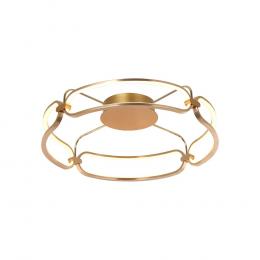 PLAFON DE SOBREPOR LUMINA DOURADO (D)60CM (A)17CM 1X45W 3000K 2250LM - BB016LG