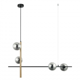 PENDENTE BAMBU PRETO (C)92CM (L)29CM (A)53CM 4XG9 100W - HL019