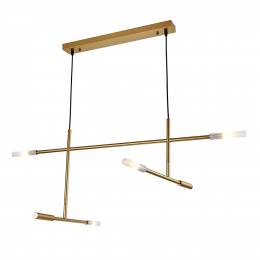 PENDENTE MALAGUETA DOURADO E BRANCO (C)72CM (L)112CM (A)43CM 4XG9 40W - GR002