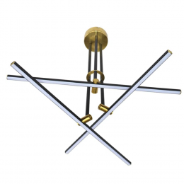 PENDENTE MOB 60CM X 53CM X 57CM 3 X LED 10W 127V / 220V DOURADO E PRETO - EY002