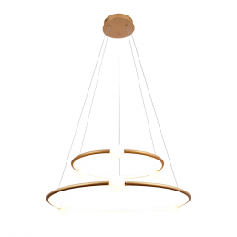PENDENTE NÉBULA DOURADO DE BRANCO (D)87 + 64CM 1X80W 3000K 4000LM - DW005LG