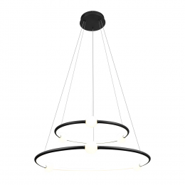 PENDENTE NEBULA PRETO E BRANCO (D)87 + 64CM 1X80W 3000K 4000LM - DW005LB