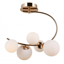 PLAFON DE SOBREPOR NERO DOURADO E BRANCO (C)49CM (L)28CM (A)52CM 5XG9 50W - MM001G