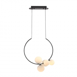 PENDENTE NERO CROMO NEGRO E BRANCO (C)62CM (L)33CM (A)66.2CM 5XG9 50W - MM002
