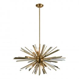 PENDENTE NIX BRONZE E TRANSPARENTE (D)99CM (A)56CM 10XE14 400W - BO013L