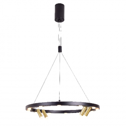 PENDENTE OCCHIO DOURADO E PRETO E BRANCO (D)65CM (L)4CM (A)10CM 16X3W 3000K - JJ014