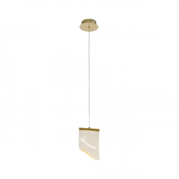 PENDENTE ONDA DOURADO E TRANSPARENTE (C)14.8CM (L)7CM (A)22CM 1X2.5W 3000K 125LM - OC008S