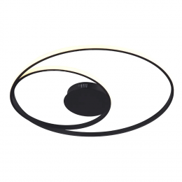 PLAFON DE SOBREPOR ORBITA PRETO (D)69 + 38CM (A)2CM 1X60W 3000K 3230LM - GD007LB