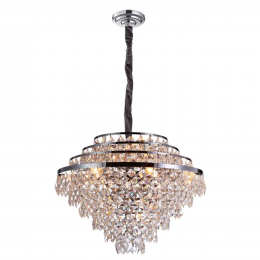 LUSTRE PALACE CROMADO E TRANSPARENTE (D)68CM (A)54CM 15XE14 600W - AQ025M