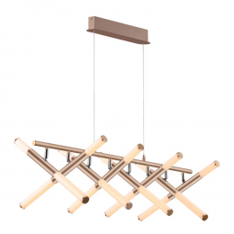 PENDENTE PALITO DOURADO (C)90CM (L)60CM (A)11CM 16X3,375W 2700K 3250LM - CD015