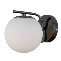 ARANDELA PETIT POA CROMO NEGRO E BRANCO (C)20CM (L)15CM (A)17CM 1XE27 BOLIN - SQ005B